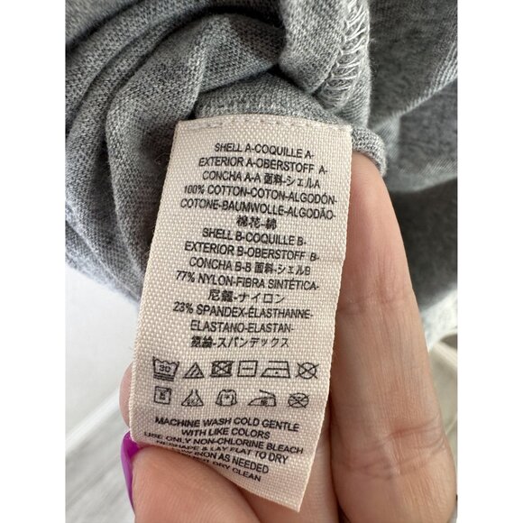 Free People XS/S Womens‎ Blouse Gray & Mesh Bell Sleeves - Picture 5 of 6